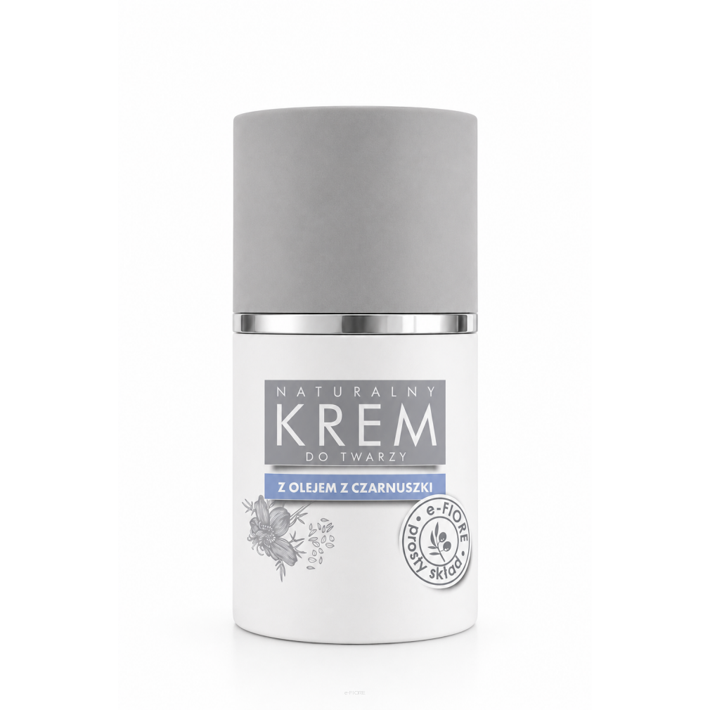 Naturalny krem do twarzy z CZARNUSZKĄ cera mieszana, tłusta, wypryski 50ml