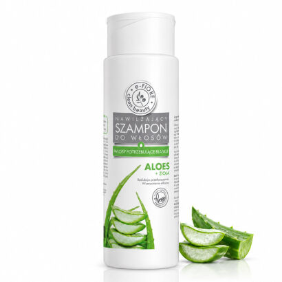 Nawilżający szampon do włosów przetłuszczających potrzebujących blasku ALOES + ZIOŁA 280ml