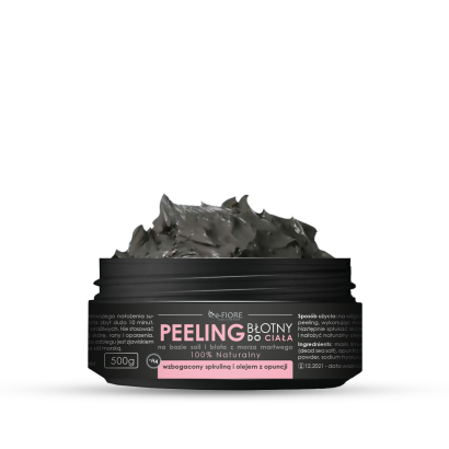 Peeling z Morza Martwego BŁOTNY do ciała ze spiruliną, olejkiem z opuncji i kwasem HA 500g