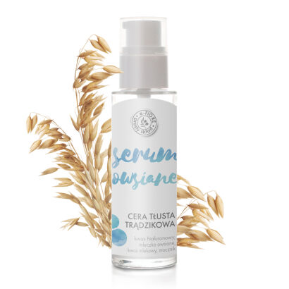 GRATIS Naturalne SERUM HIALURONOWE cera tłusta, mocznik, kwas mlekowy, mleczko owsiane 30ml