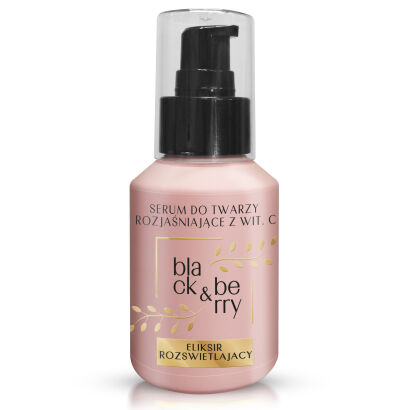 BLACK & BERRY serum rozświetlające cerę zmęczoną, naturalne kwasy i humektanty 60ml