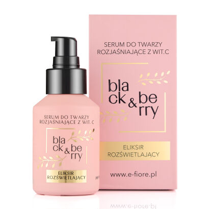 BLACK & BERRY serum rozświetlające cerę zmęczoną, naturalne kwasy i humektanty 60ml
